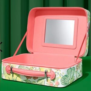 NWT CLINIQUE JONATHAN COHEN TRAIN MAKEUP TRAVEL CASE IN GARDEN BLOOM 9¼ x 4 x 7